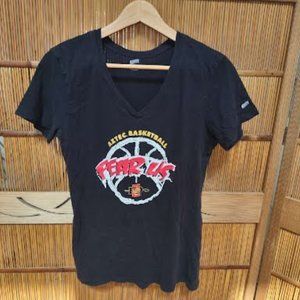 San Diego State University SDSU Aztecs Basketball "Fear Us" V-neck T-shirt
